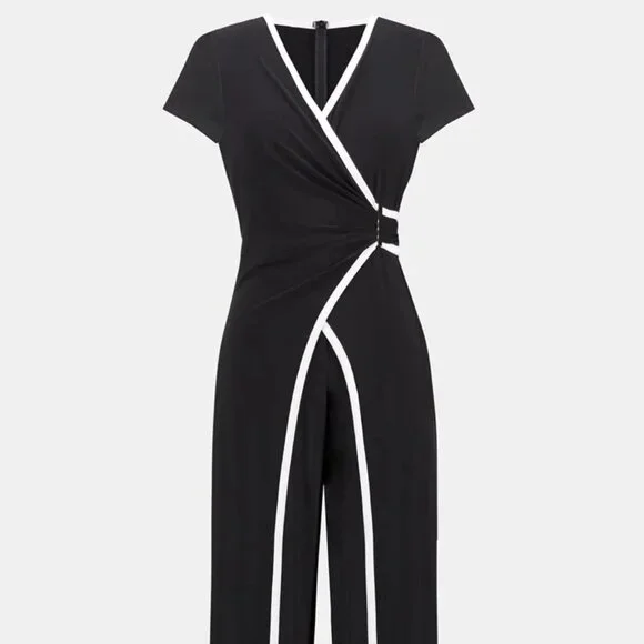 Joseph Ribkoff Women's Silky Knit Culotte Jumpsuit! Compliments galore - Picture 2 of 5